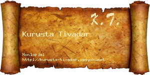 Kurusta Tivadar névjegykártya